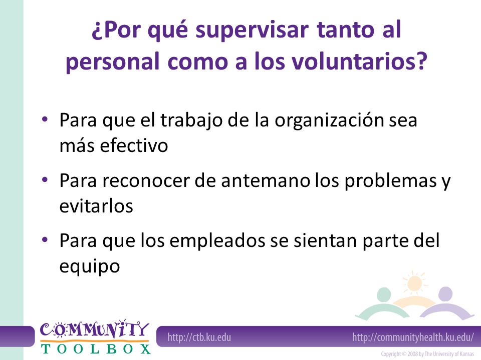 ¿Por qué supervisar tanto al personal como a los voluntarios