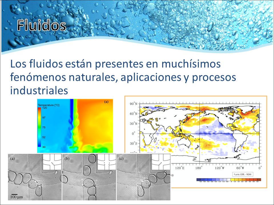 Fluidos Los fluidos están presentes en muchísimos fenómenos naturales, aplicaciones y procesos industriales.