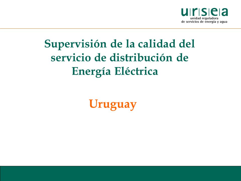Supervisión de la calidad del servicio de distribución de Energía Eléctrica