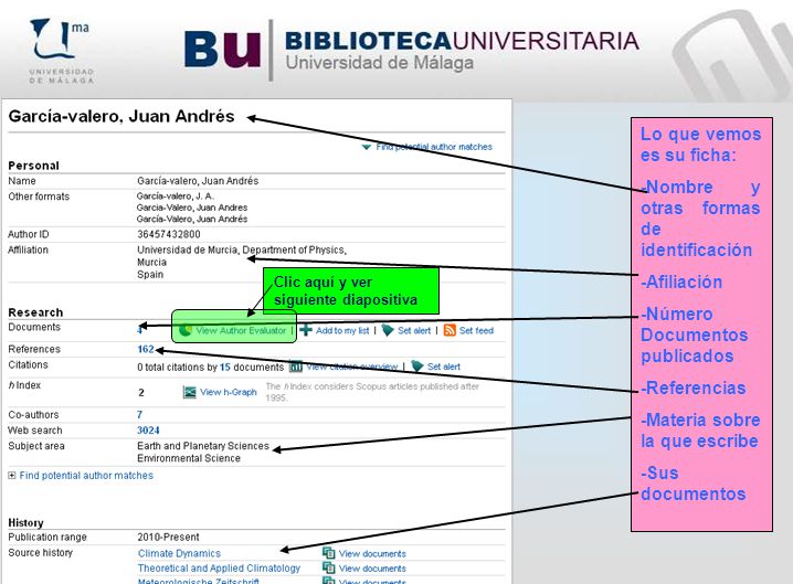Lo que vemos es su ficha: -Nombre y otras formas de identificación
