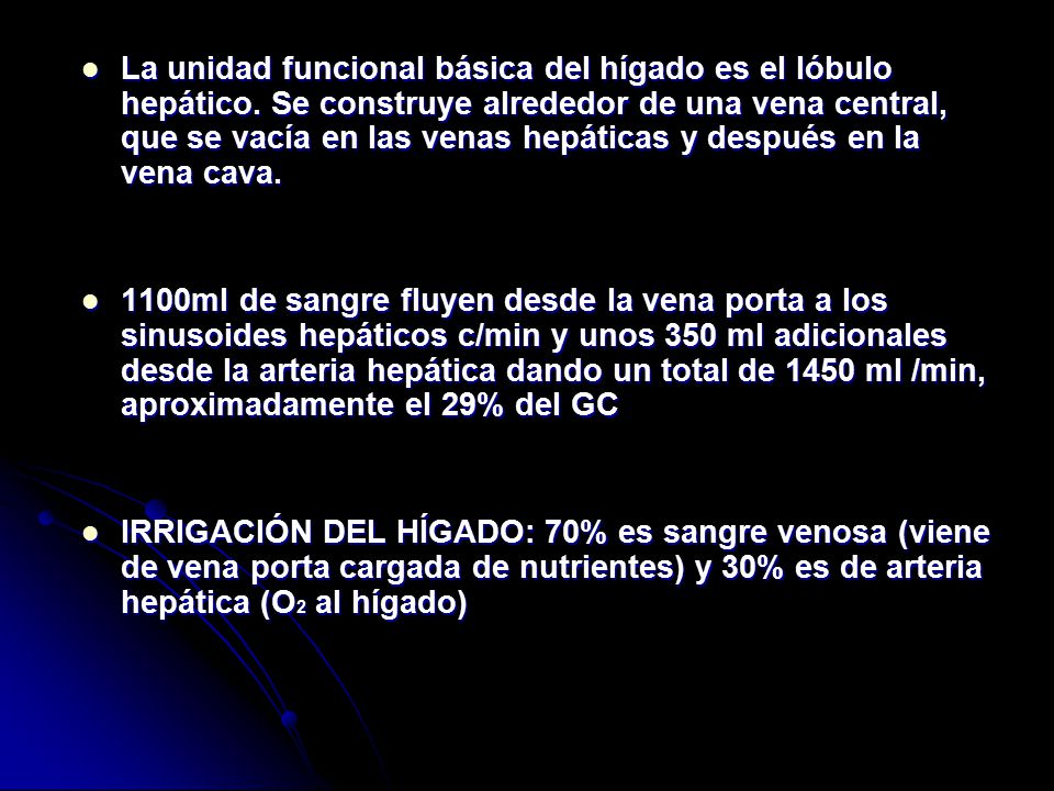 La unidad funcional básica del hígado es el lóbulo hepático
