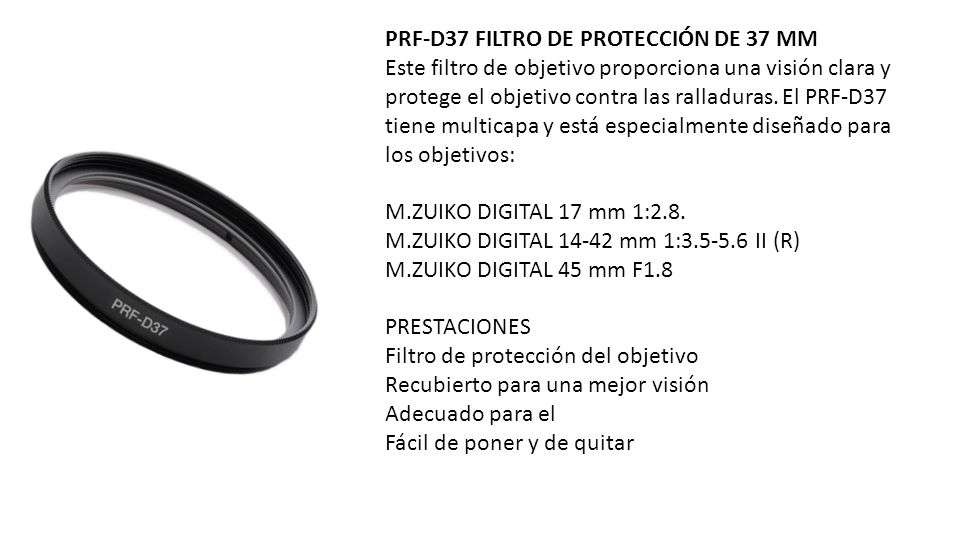 PRF-D37 FILTRO DE PROTECCIÓN DE 37 MM