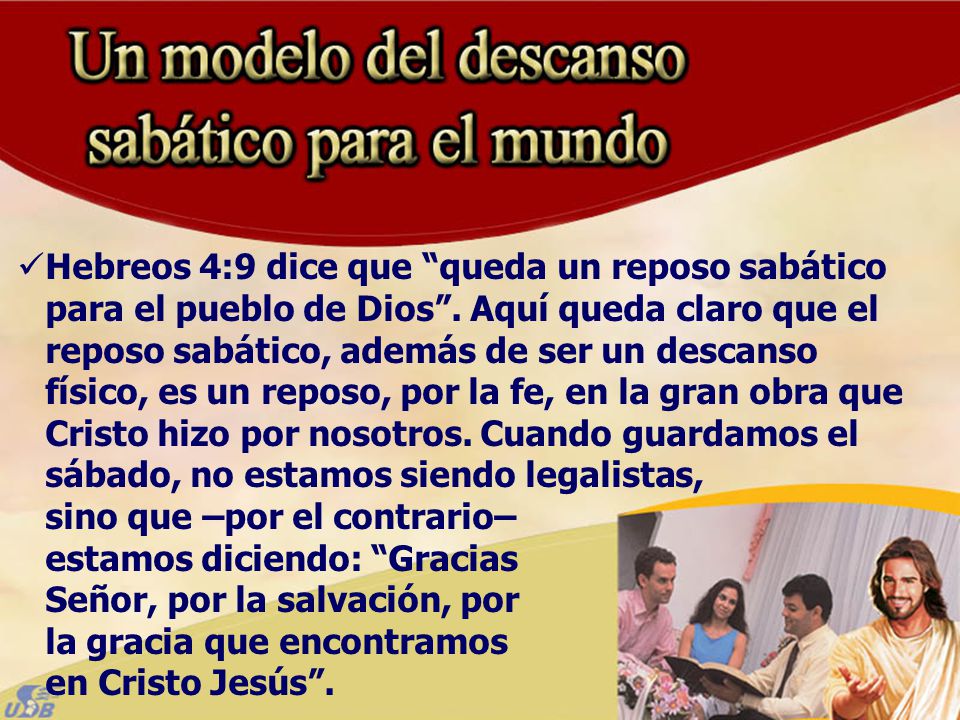 Hebreos 4:9 dice que queda un reposo sabático para el pueblo de Dios