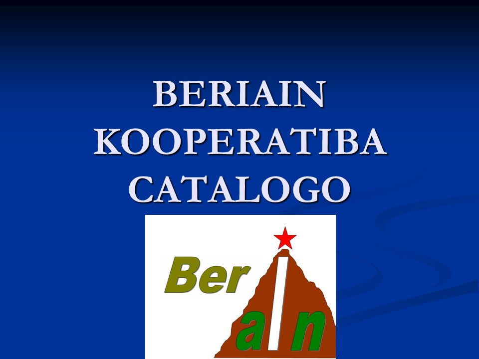 BERIAIN KOOPERATIBA CATALOGO