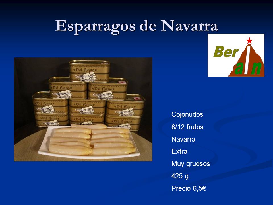 Esparragos de Navarra Cojonudos 8/12 frutos Navarra Extra Muy gruesos