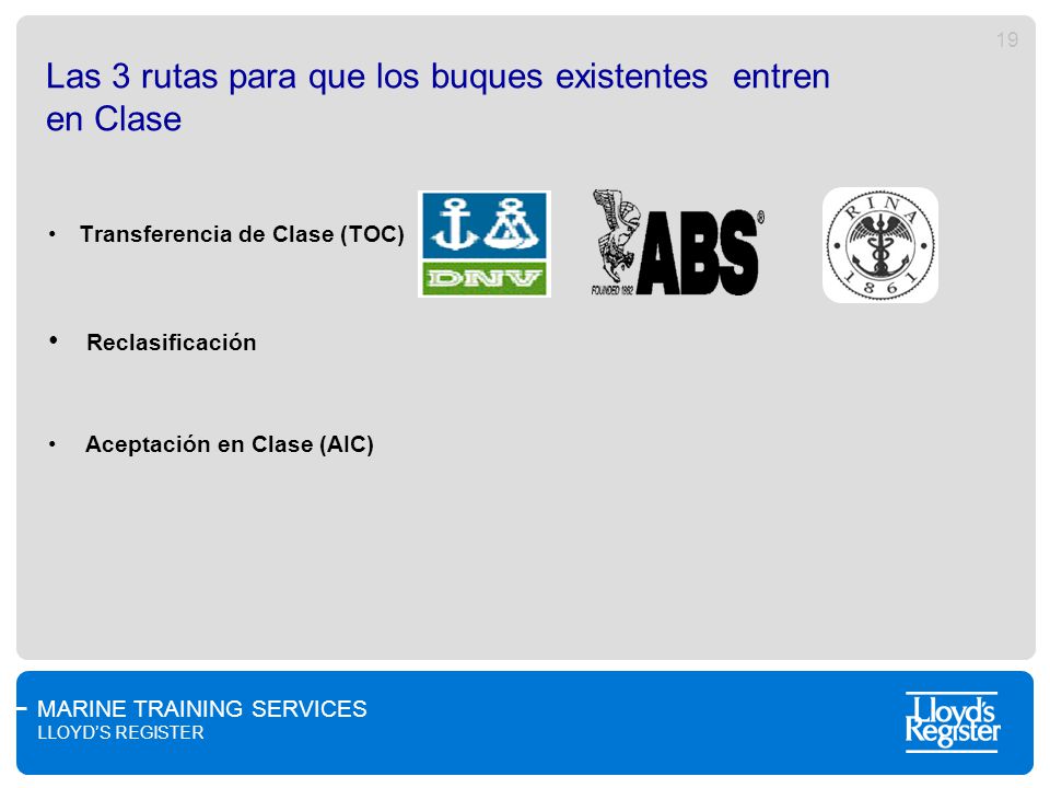 Las 3 rutas para que los buques existentes entren en Clase