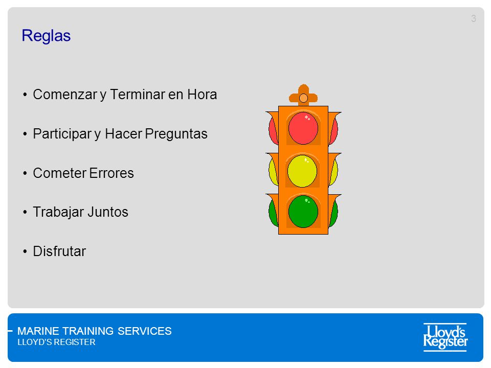 Reglas Comenzar y Terminar en Hora Participar y Hacer Preguntas