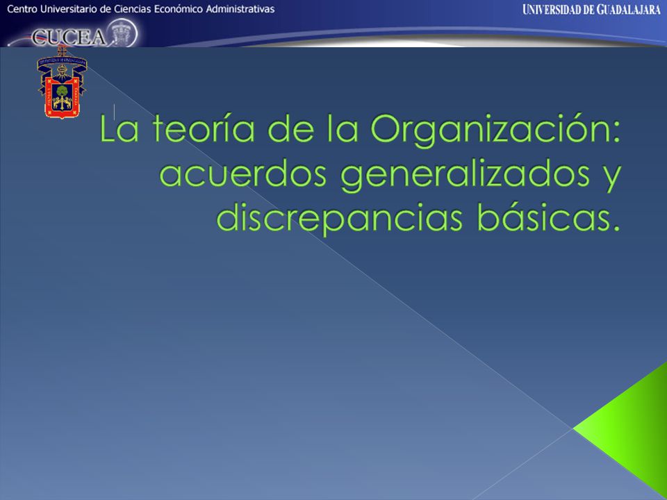La teoría de la Organización: acuerdos generalizados y discrepancias básicas.