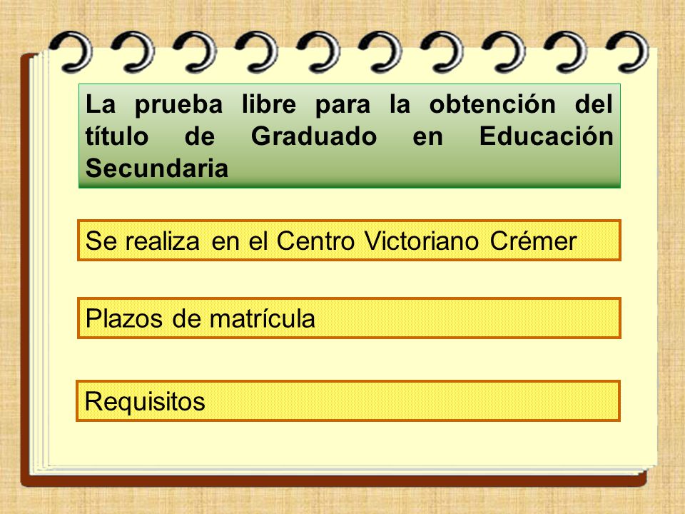 La prueba libre para la obtención del título de Graduado en Educación Secundaria