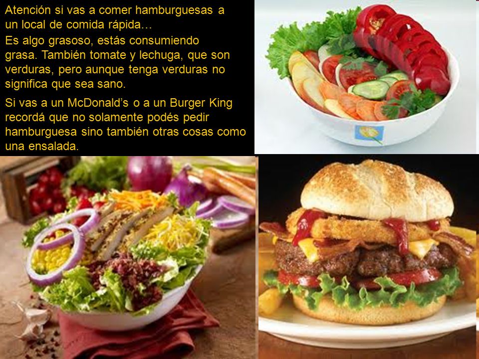 Atención si vas a comer hamburguesas a un local de comida rápida…