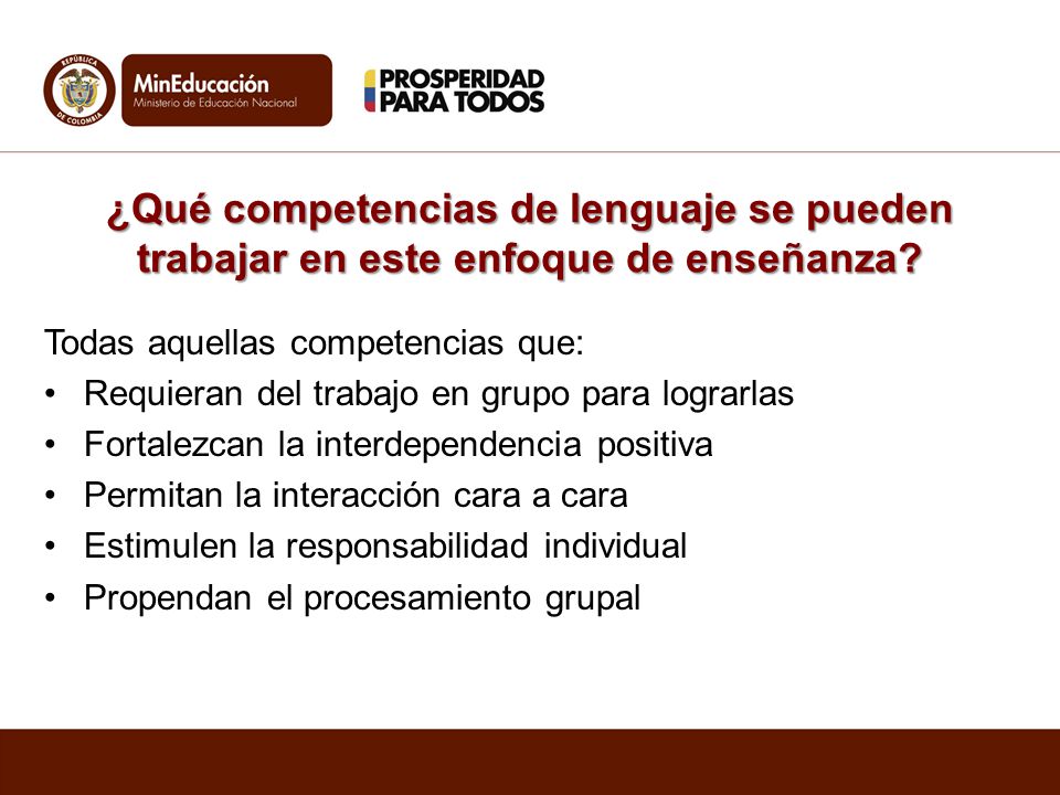 ¿Qué competencias de lenguaje se pueden trabajar en este enfoque de enseñanza