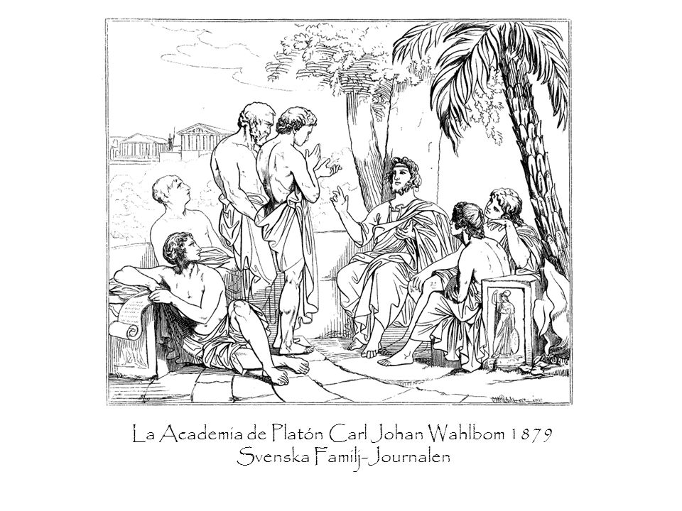 La Academia de Platón Carl Johan Wahlbom 1879 Svenska Familj-Journalen