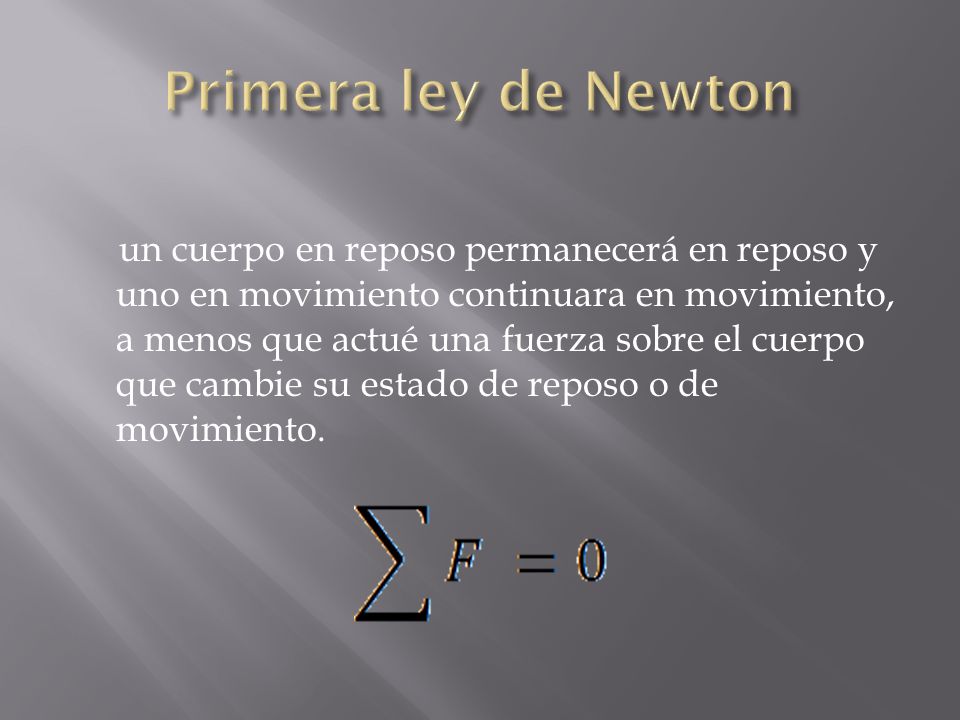 Primera ley de Newton
