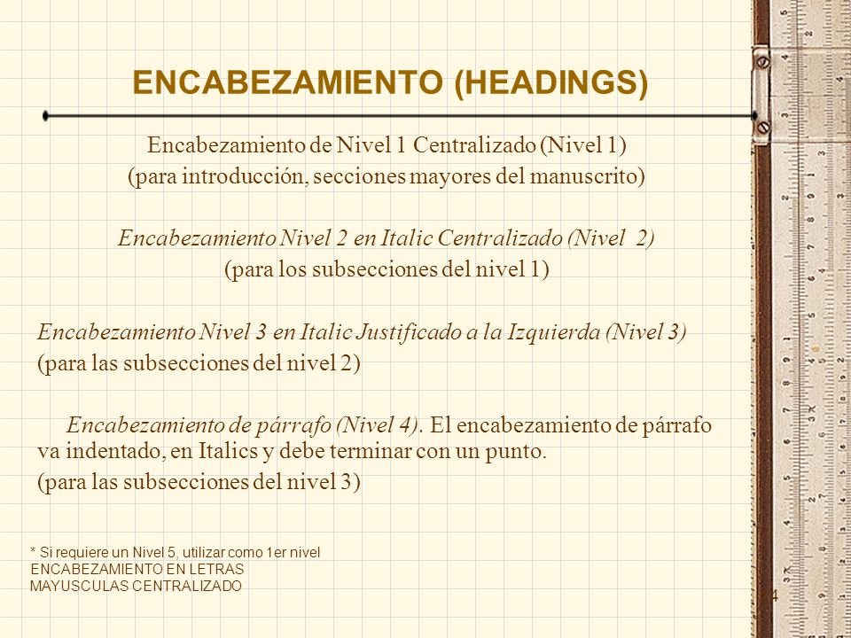 ENCABEZAMIENTO (HEADINGS)