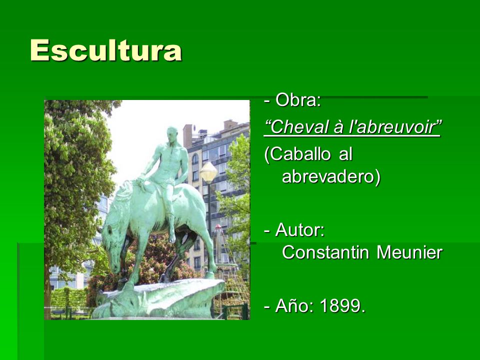 Escultura - Obra: Cheval à l abreuvoir (Caballo al abrevadero)