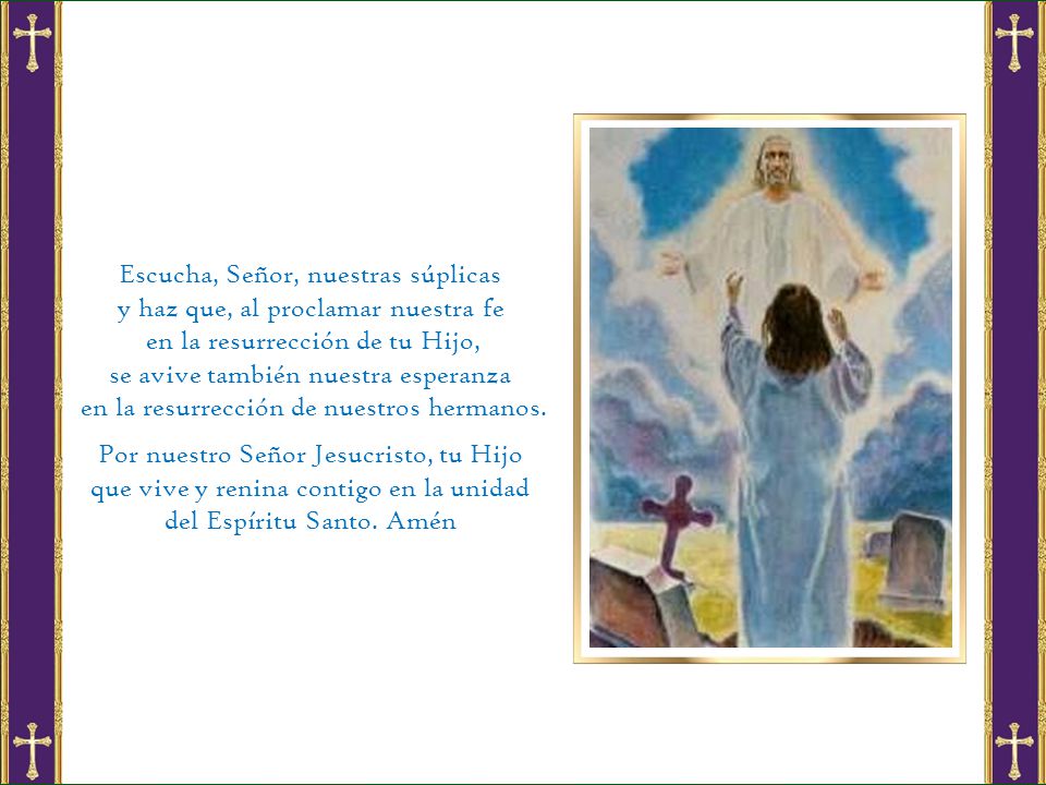 Escucha, Señor, nuestras súplicas y haz que, al proclamar nuestra fe