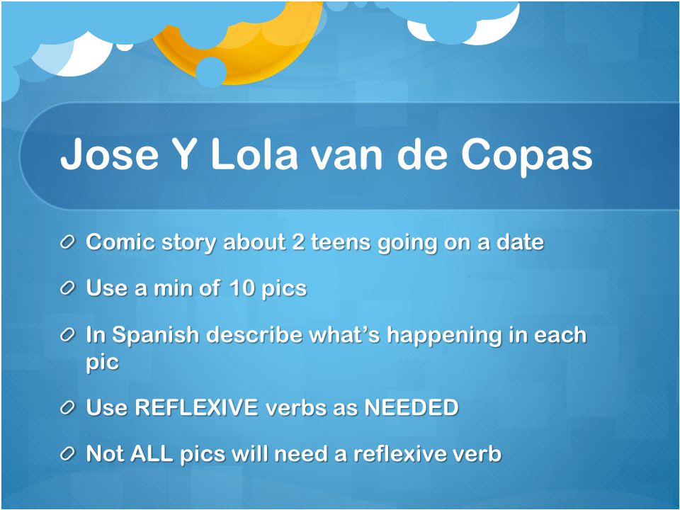 Jose Y Lola van de Copas Comic story about 2 teens going on a date