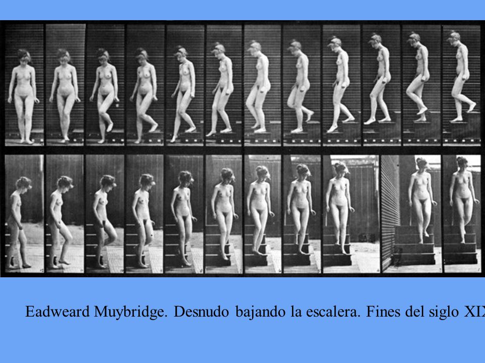 Eadweard Muybridge. Desnudo bajando la escalera. Fines del siglo XIX