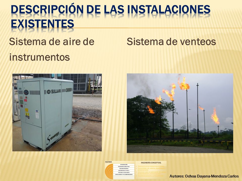 Descripción de las instalaciones existentes