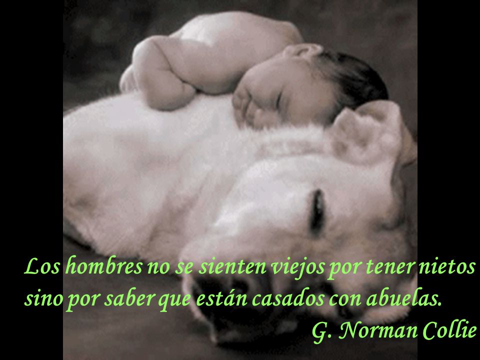 Los hombres no se sienten viejos por tener nietos sino por saber que están casados con abuelas.