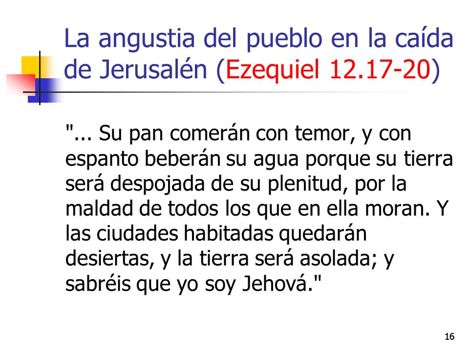 La angustia del pueblo en la caída de Jerusalén (Ezequiel )