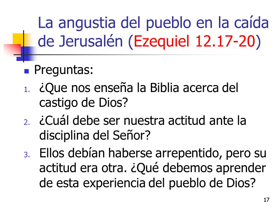 La angustia del pueblo en la caída de Jerusalén (Ezequiel )