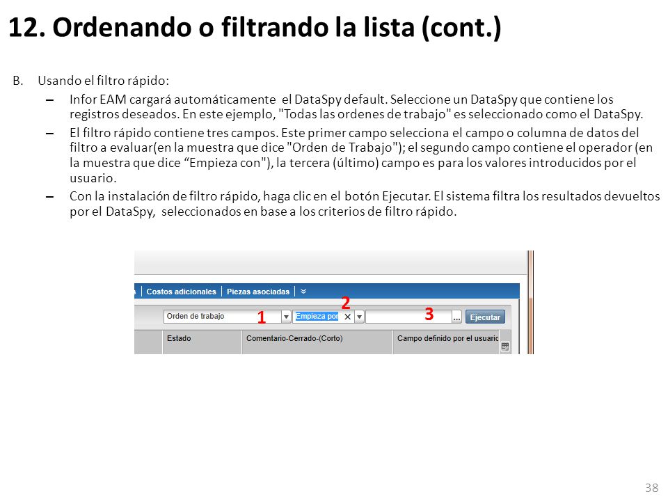 12. Ordenando o filtrando la lista (cont.)
