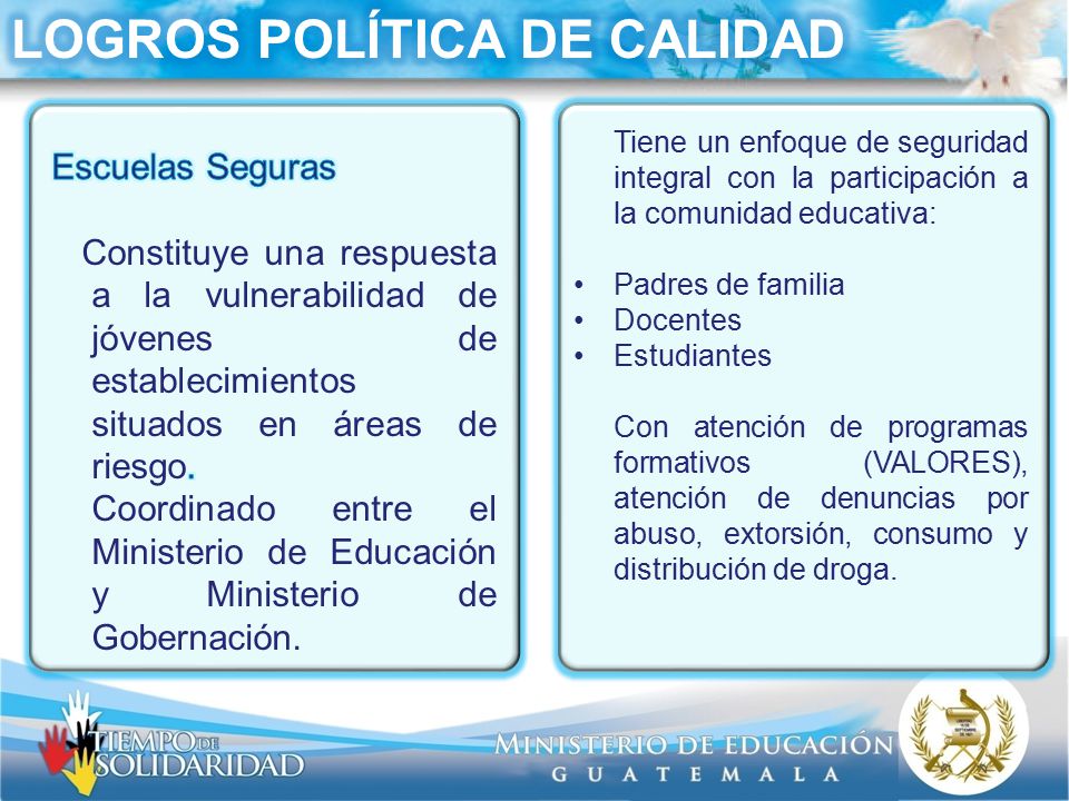 LOGROS POLÍTICA DE CALIDAD