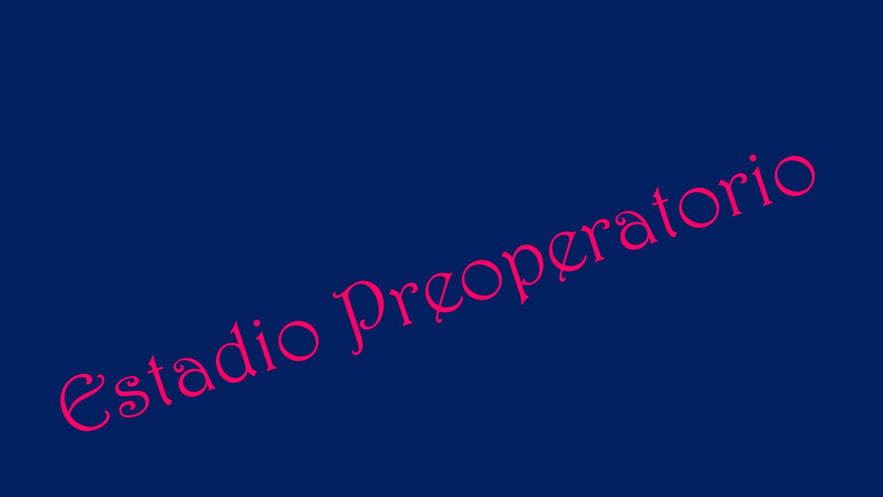 Estadio Preoperatorio