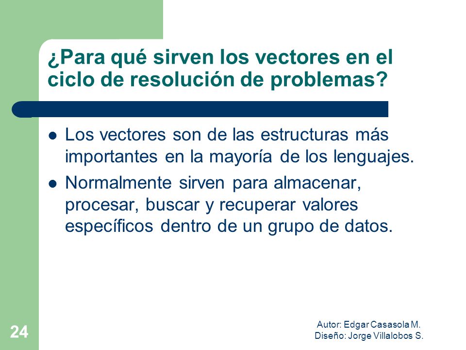 ¿Para qué sirven los vectores en el ciclo de resolución de problemas