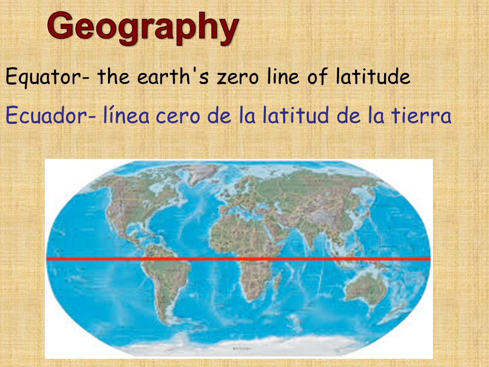Geography Ecuador- línea cero de la latitud de la tierra