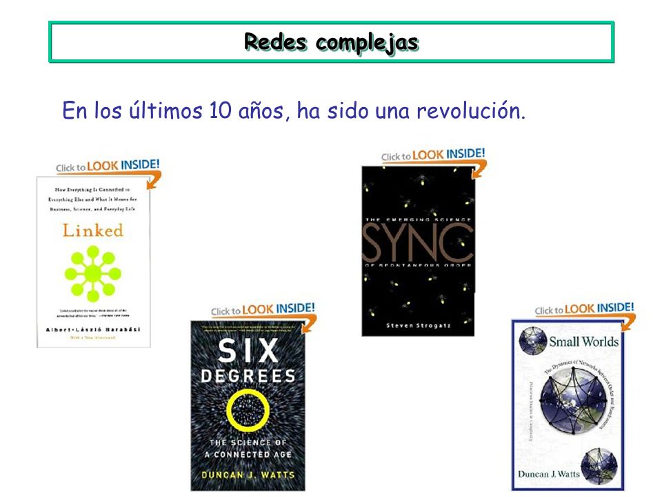 Redes complejas En los últimos 10 años, ha sido una revolución.