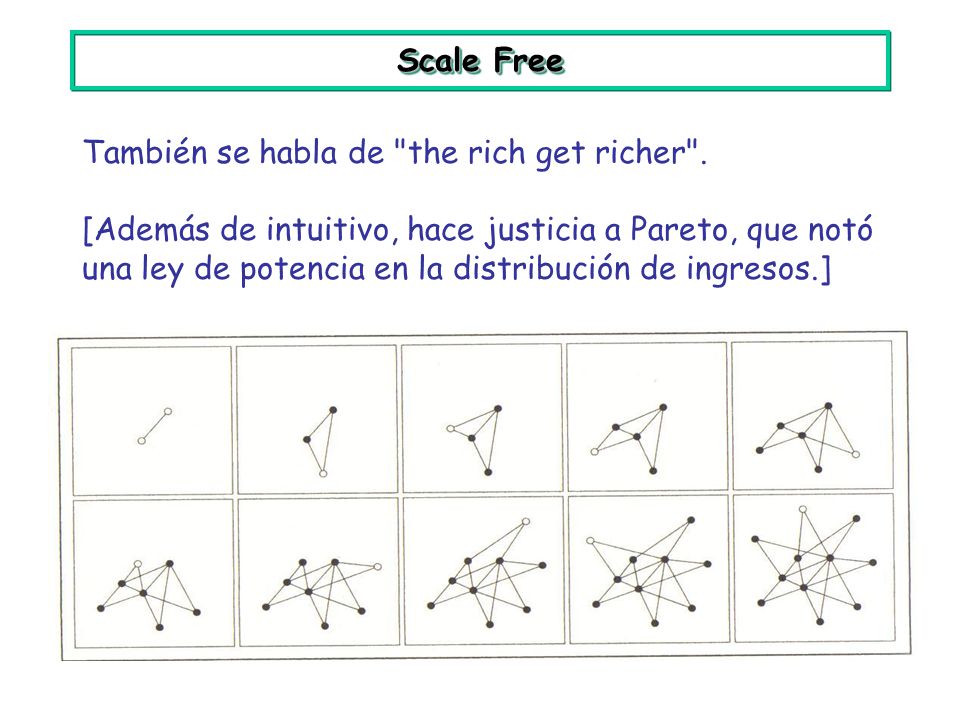 Scale Free También se habla de the rich get richer .