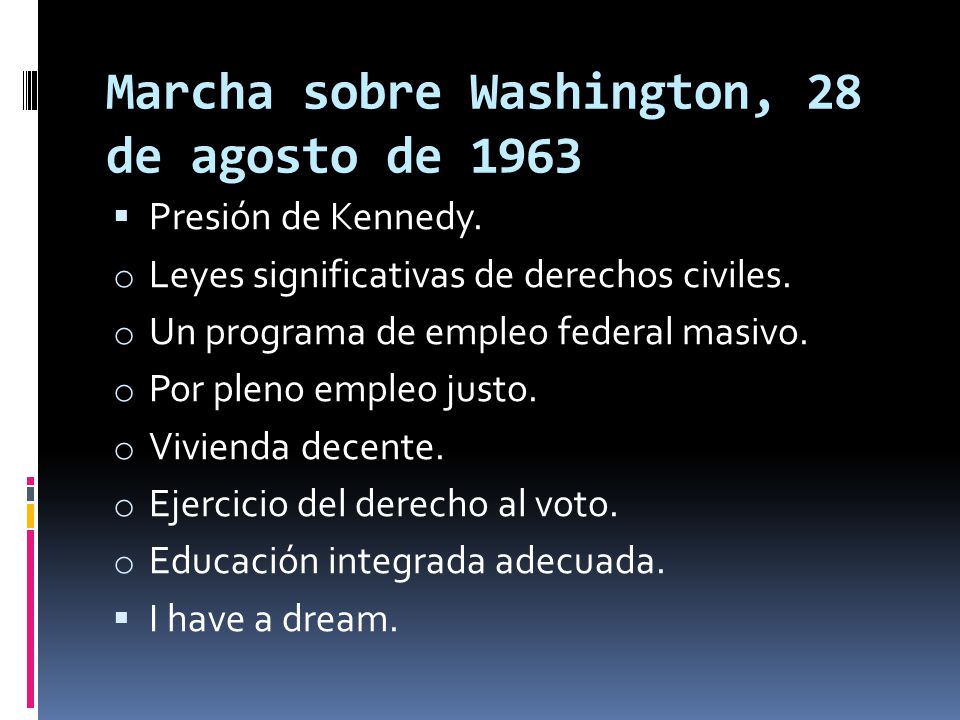Marcha sobre Washington, 28 de agosto de 1963