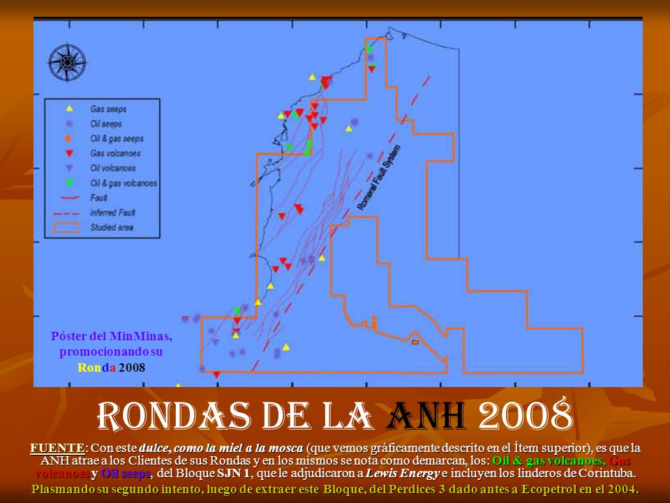 RONDAS DE LA ANH 2008 Póster del MinMinas, promocionando su Ronda 2008