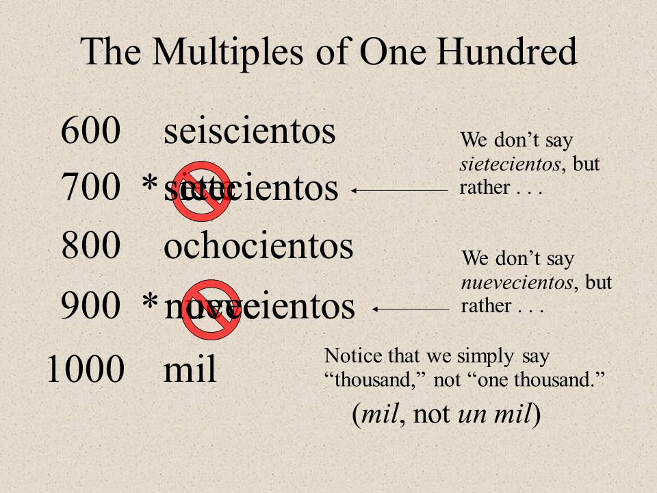 The Multiples of One Hundred