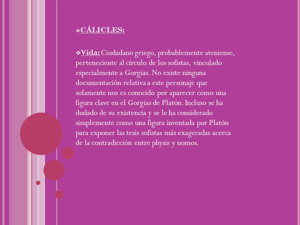 CÁLICLES: