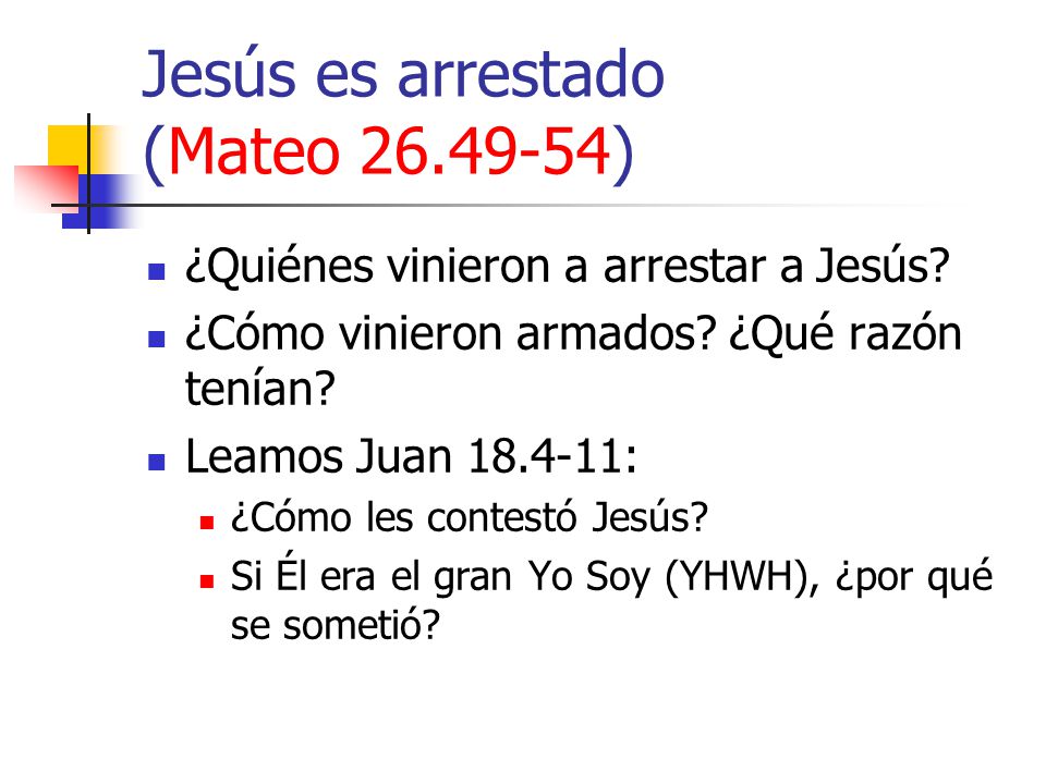 Jesús es arrestado (Mateo )