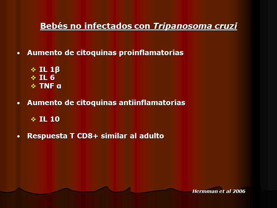 Bebés no infectados con Tripanosoma cruzi