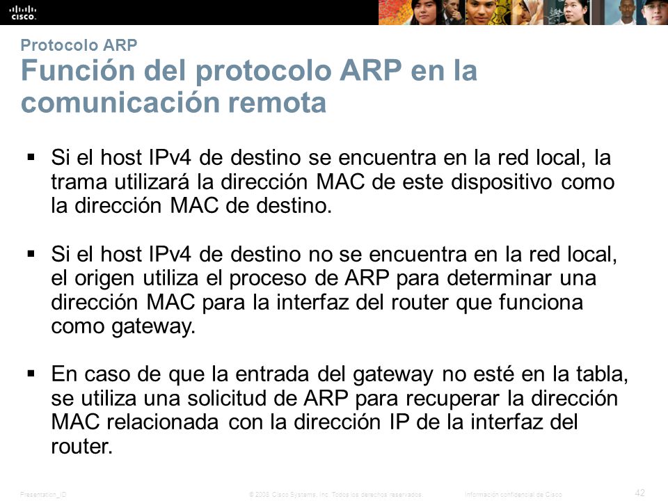 Protocolo ARP Función del protocolo ARP en la comunicación remota