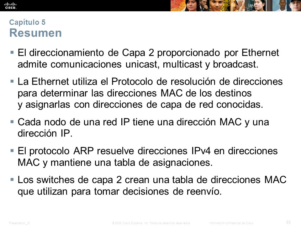Cada nodo de una red IP tiene una dirección MAC y una dirección IP.