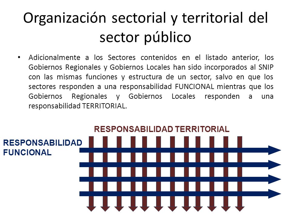 Organización sectorial y territorial del sector público
