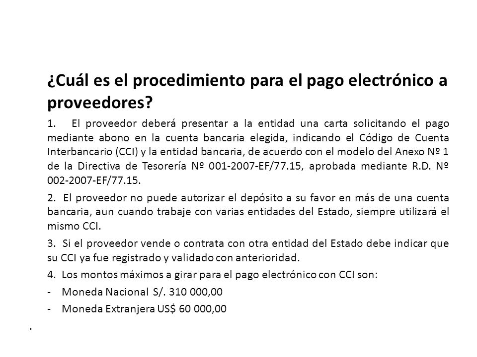 ¿Cuál es el procedimiento para el pago electrónico a proveedores