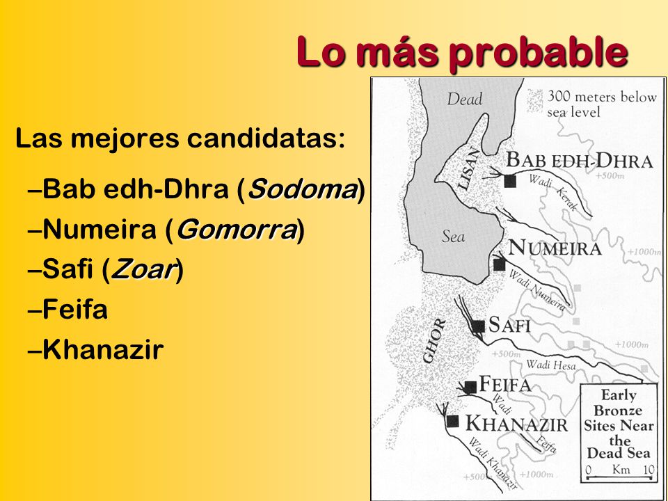 Lo más probable Las mejores candidatas: Bab edh-Dhra (Sodoma)