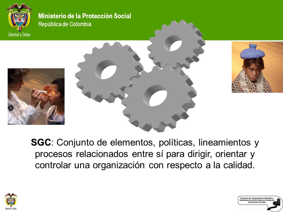SGC: Conjunto de elementos, políticas, lineamientos y procesos relacionados entre sí para dirigir, orientar y controlar una organización con respecto a la calidad.