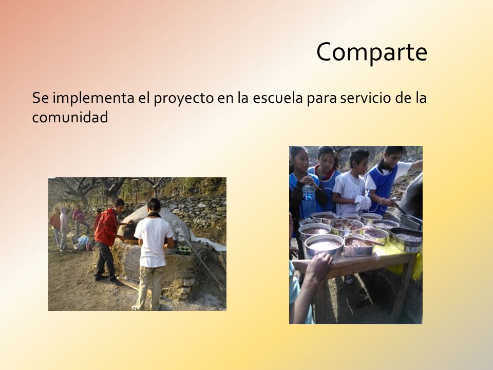 Comparte Se implementa el proyecto en la escuela para servicio de la comunidad