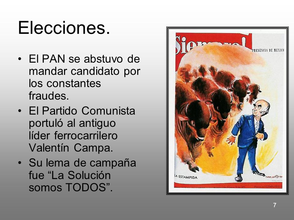 Elecciones. El PAN se abstuvo de mandar candidato por los constantes fraudes.