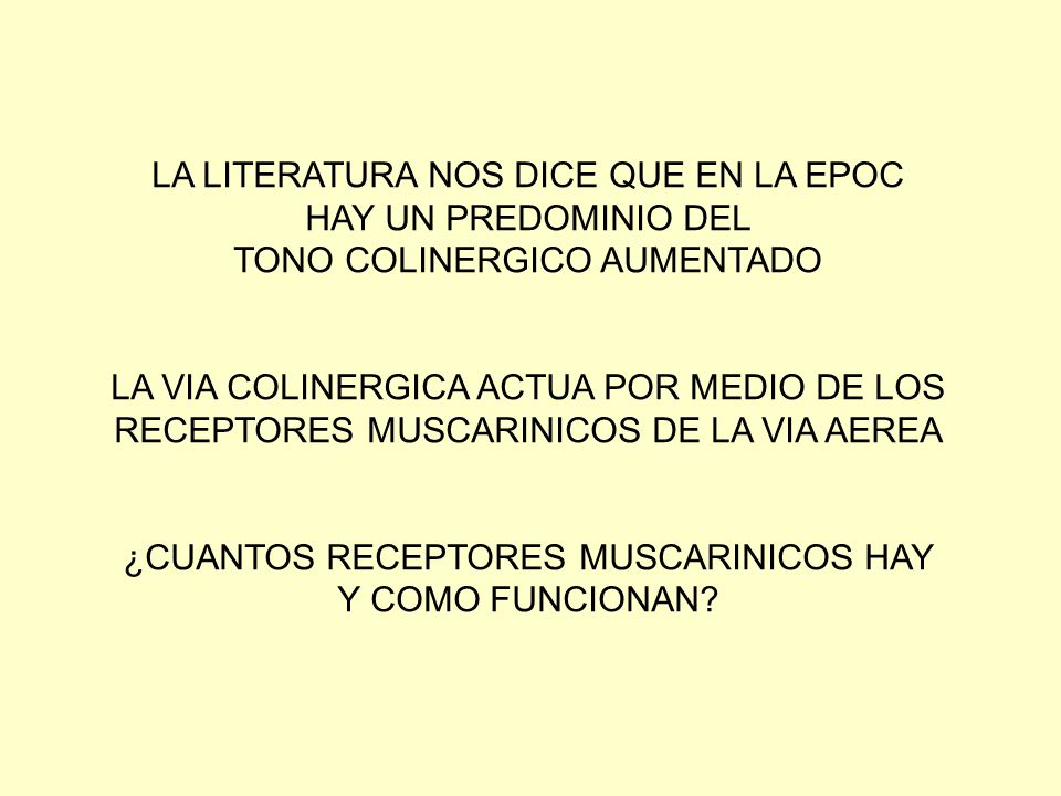 LA LITERATURA NOS DICE QUE EN LA EPOC HAY UN PREDOMINIO DEL