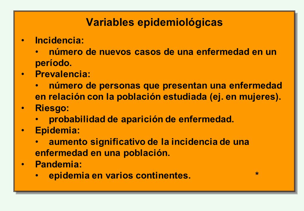 Variables epidemiológicas