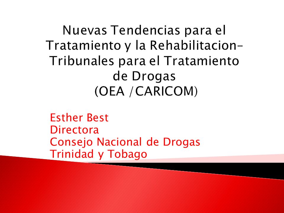 Esther Best Directora Consejo Nacional de Drogas Trinidad y Tobago